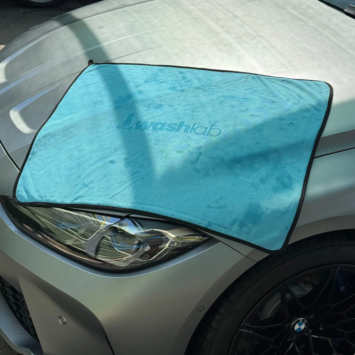 panno asciugatura auto azzurro washlab